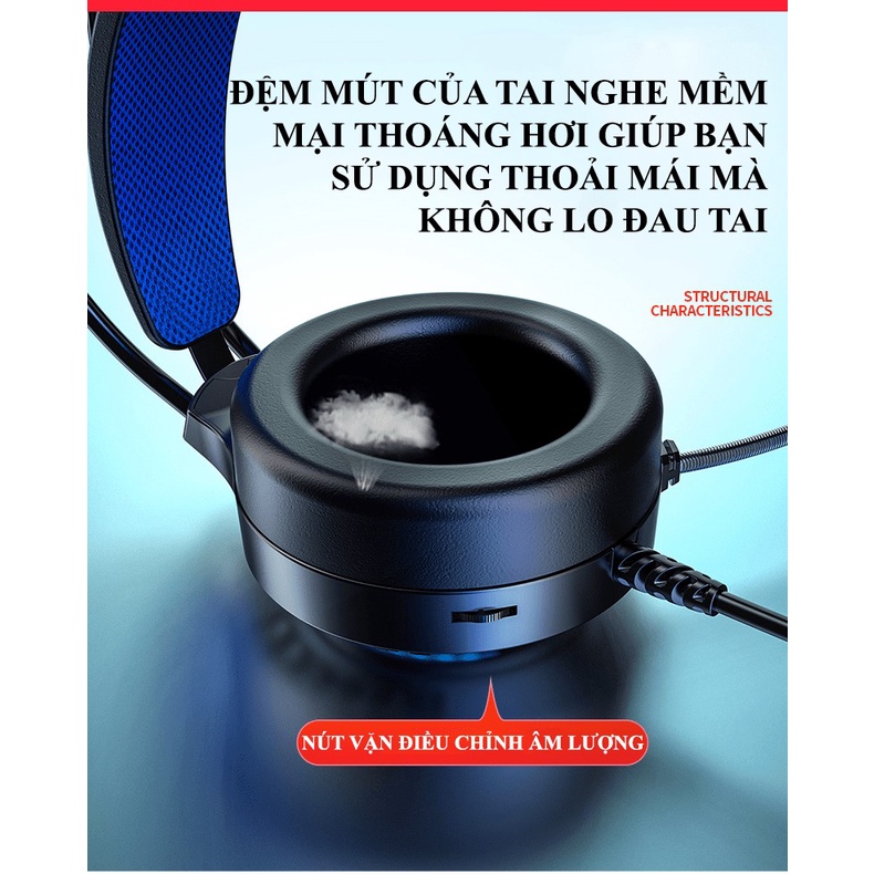 Tai nghe YINDIAO Q7 CỔNG 3.5mm + USB / CỔNG USB 7.1 chuyên game có đèn led 7 màu có mic dành cho game thủ  - NK
