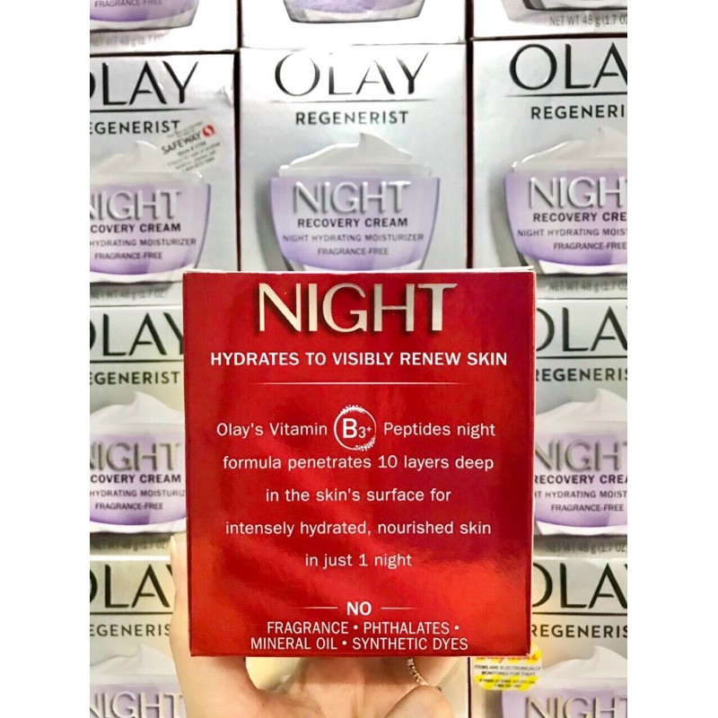 Kem dưỡng ban đêm Olay Regenerist Night Recovery advanced Anti-Aging Cream 48g Nhập Khẩu USA