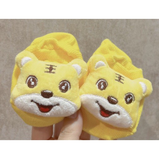 Tất thú bảng màu 3, có đế chống trượt mẫu Đôi cánh thiên thần, trứng rán, mắt to, cá heo