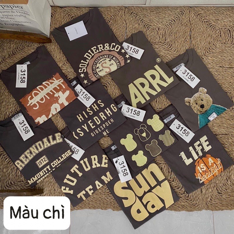 Áo phông 3158 cotton khô hình đẹp - Áo thun chọn màu không chọn mẫu