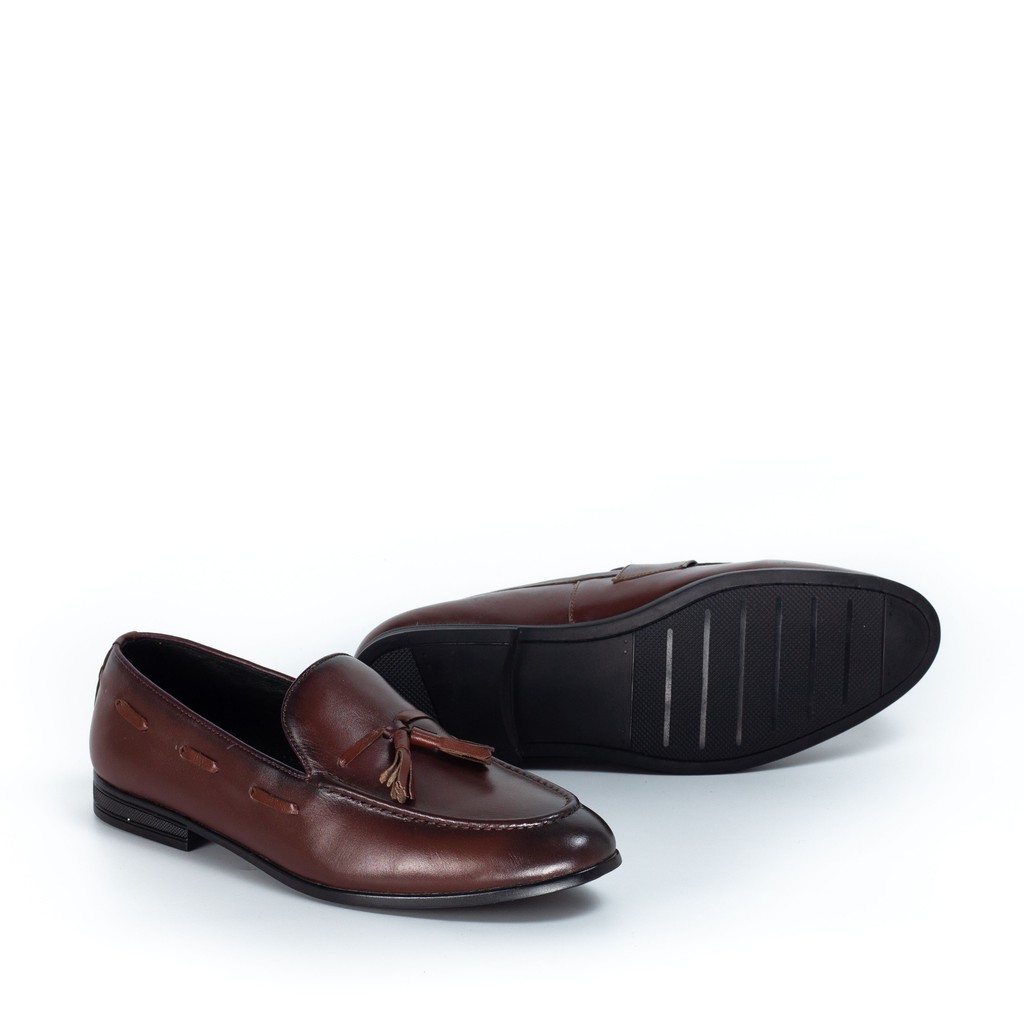 Giày Tassel Loafer Patina - Giày Lười Công Sở Nam Cao Cấp - Da Bò Nhập Khẩu - Đế Cao Su Đúc - Bảo Hành 12th Chính Hãng