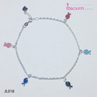 Lắc chân bạc Ý 925 Bạc Xinh Huệ Ngân Con Cá JL018