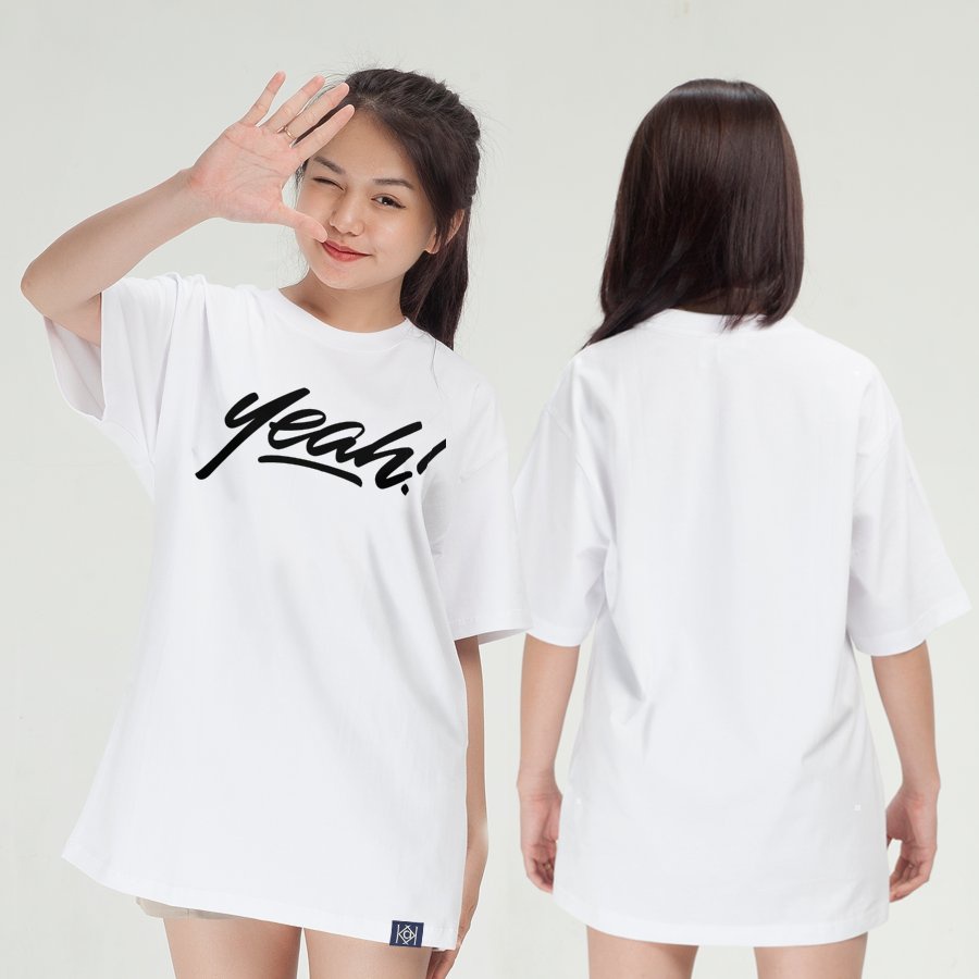 Áo thun nữ nam Basic Năng Động Chữ Yeah BB3796 phông Hàn Quốc local brand MVR