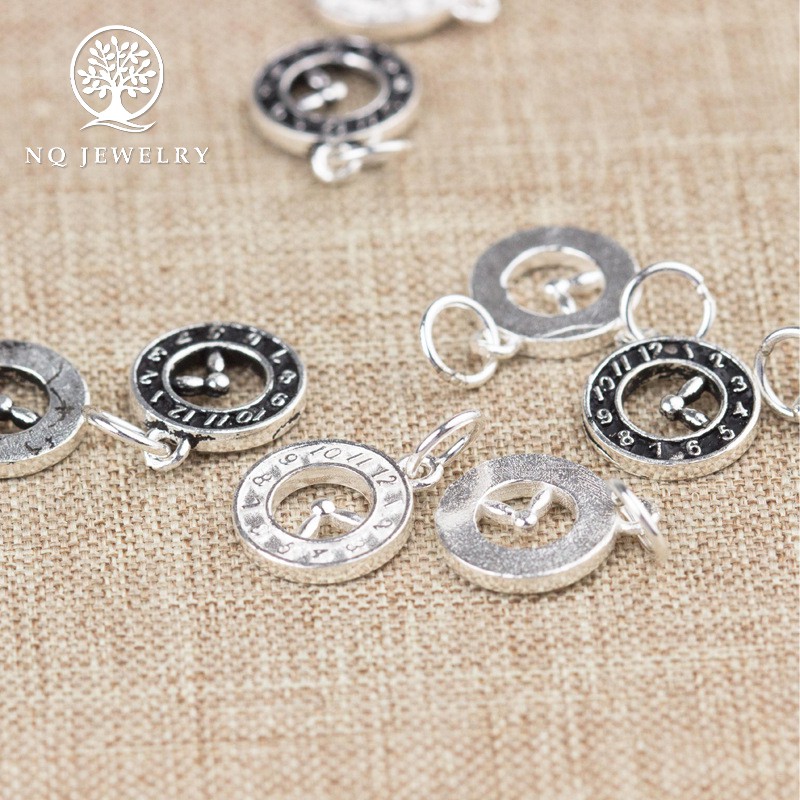 Charm bạc Mặt đồng hồ treo - NQ Jewelry