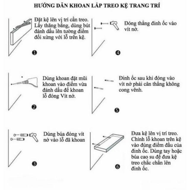 Kệ Trang Trí Treo Tường - SET 3 Thanh - Kệ Gỗ Trang Trí Tường Gía Rẻ