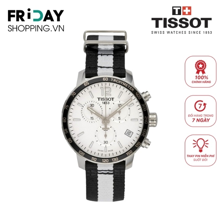 Đồng hồ nam Tissot T095.417.17.037.07 Kính Sapphire, Chronograph