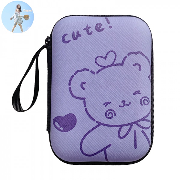 Túi Đựng Dây Cáp Sạc Và Tai Nghe Cứng 8cm Hình Gấu Dễ Thương | BigBuy360 - bigbuy360.vn