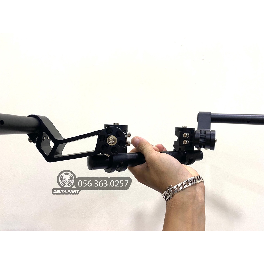 GHI ĐÔNG CLIP-ON 360 ĐỘ CAFE RACER - Ghi đông clip-on độ Cafe racer Su GN125 win Chopper Bobber CG125 GN125 xe đạp điện