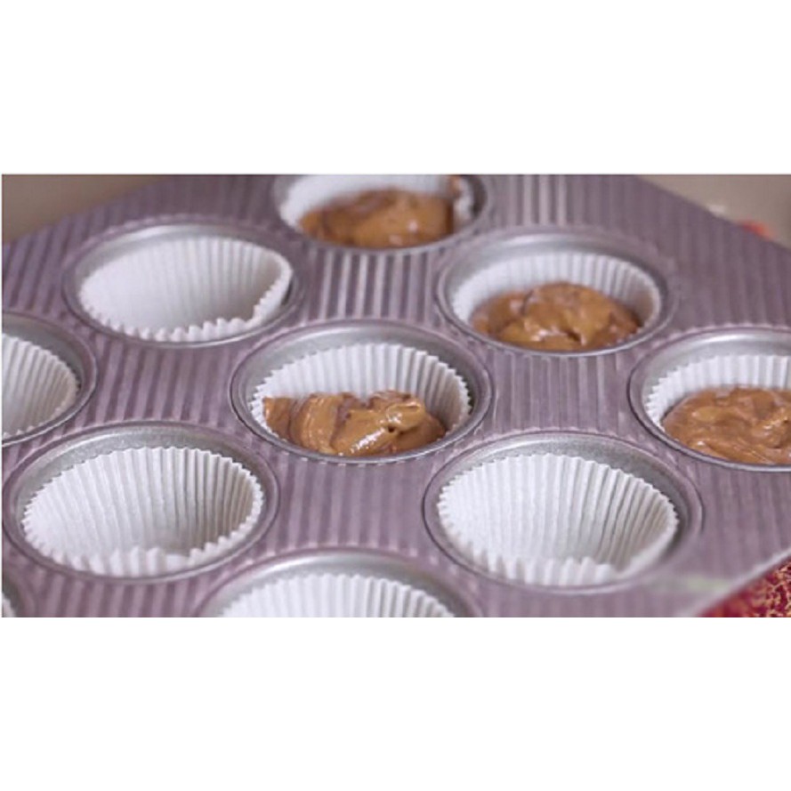 [Hàng Loại A] Bộ 1000 chén giấy cupcake trắng lót nướng bánh, giấy lót bánh bao đường kính mở rộng từ 6cm đến 10cm