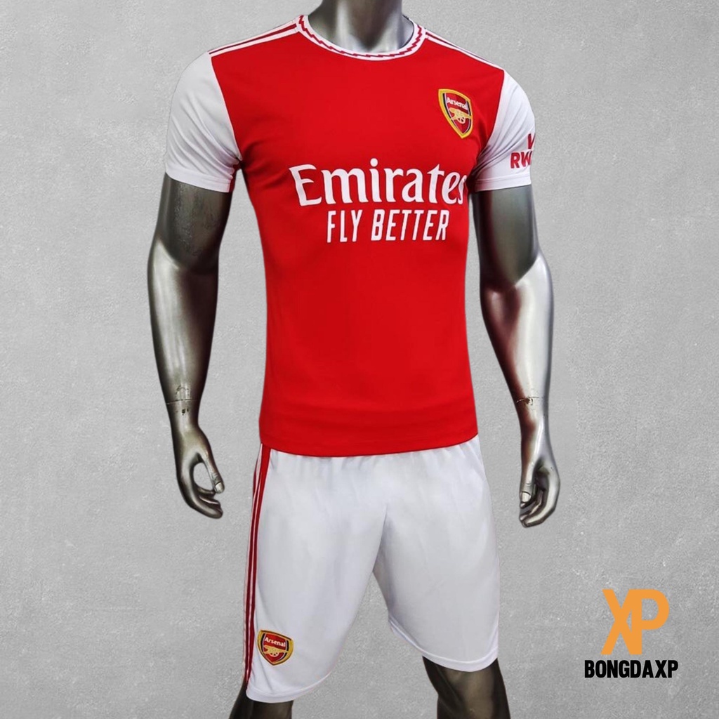Quần áo bóng đá, đồ đá banh CLB Arsenall Đỏ Mới Vải thun lạnh cao cấp