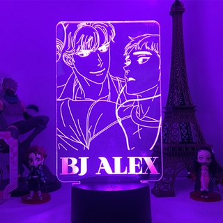 Đèn ngủ LED USB cảm ứng điều khiển từ xa mẫu nhân vật anime BJ Alex trang trí phòng ngủ ấm cúng