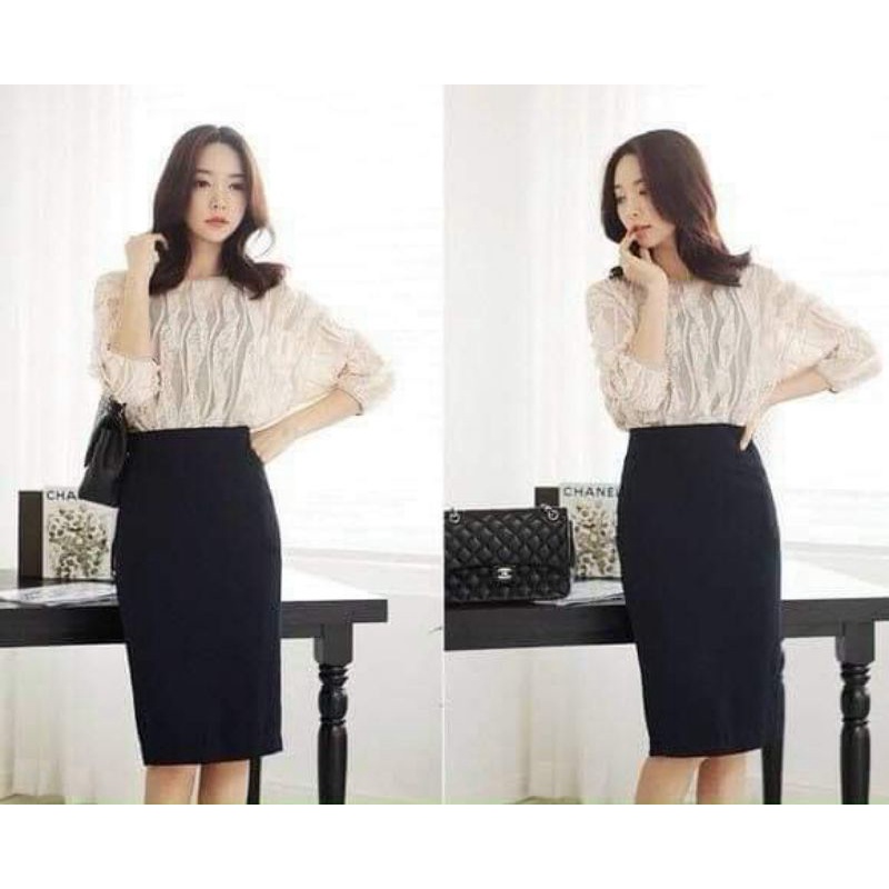 chân váy bút chì ,công sở ,vải umi cạp khóa lưng cao ,co dãn 4 chiều thoải mái