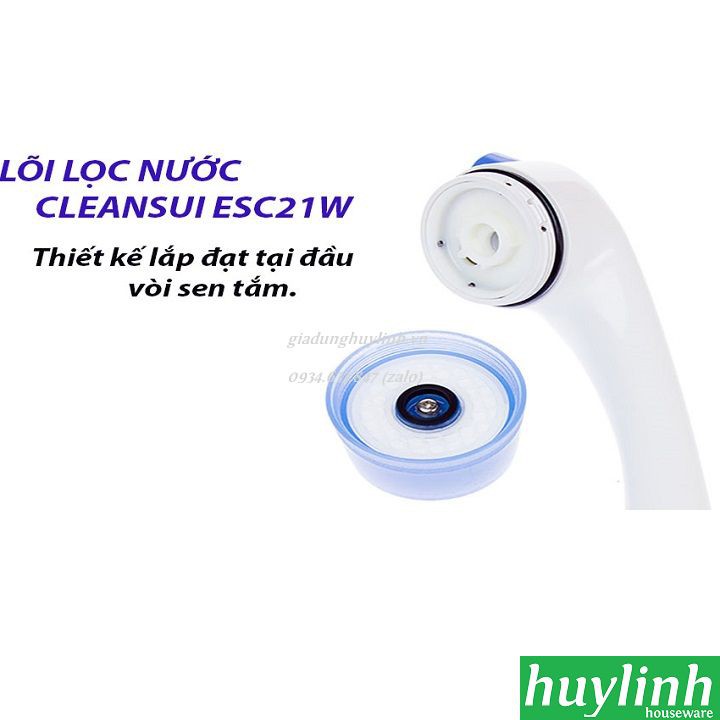 [Mã ELMS4 giảm 7% đơn 500K] Bộ lõi lọc Cleansui ESC21W dùng cho thiết bị lọc tại vòi sen Cleansui ES201W - made in Japan