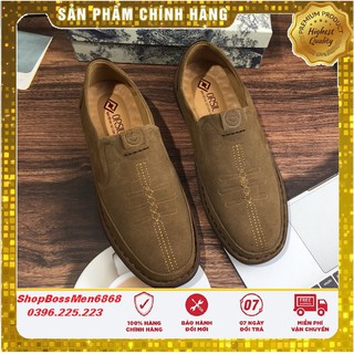 [Hàng loại 1]Giày da nam 🔴𝑭𝑹𝑬𝑬𝑺𝑯𝑰𝑷🔴 chất da lộn cao cấp 2 màu đậm chất bụi mã BOSSMEN01