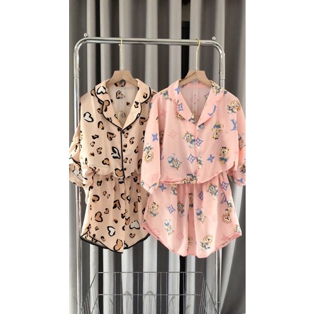 PYJAMA MANGO ĐÙI DƠI, set mango mặc nhà, set đùi mặc nhà