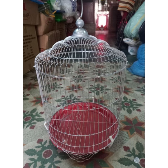 Lồng tròn sắt lớn nuôi nhiều loại chim tặng đáy hứng phân