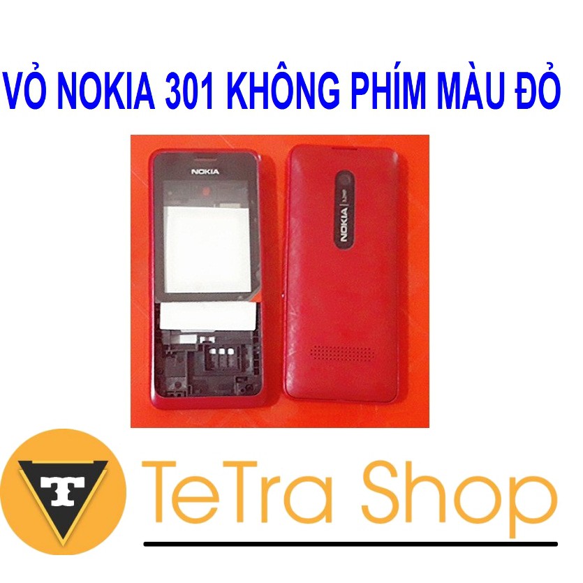 VỎ NOKIA 301 KHÔNG PHÍM MÀU ĐỎ