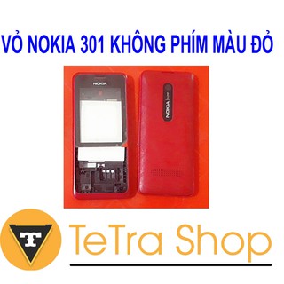 Vỏ nokia 301 không phím màu đỏ