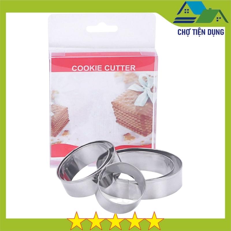 Khuôn RING Mousse Cookies Cutter Bộ 5 KHUÔN Nhấn Dụng Cụ Làm Bánh Quy Hình TròN - CBQUYTRON5P