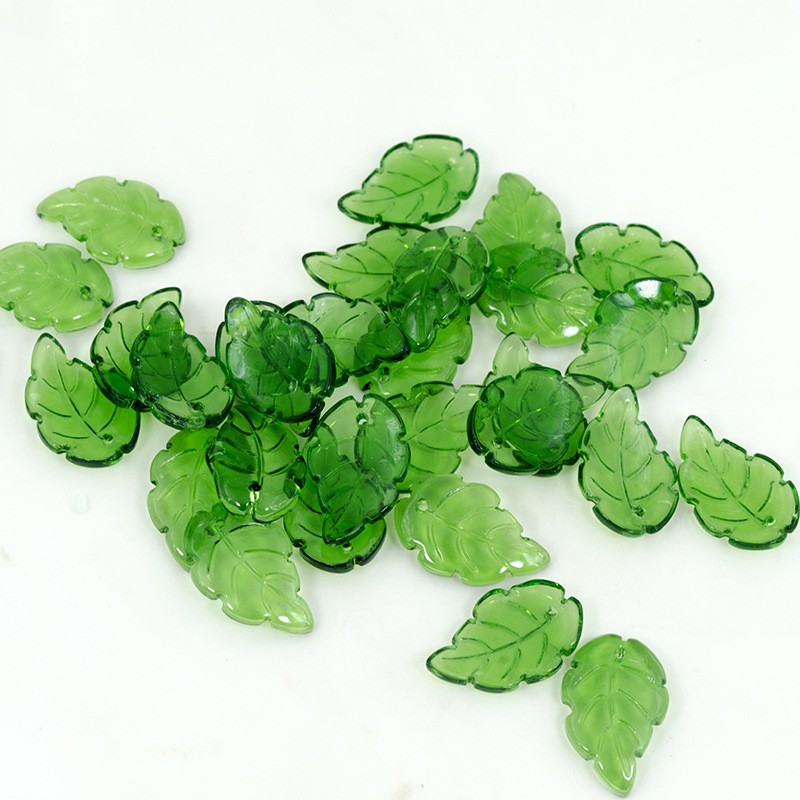 [Nguyên liệu làm trâm] 5 lá thủy tinh 15*24mm