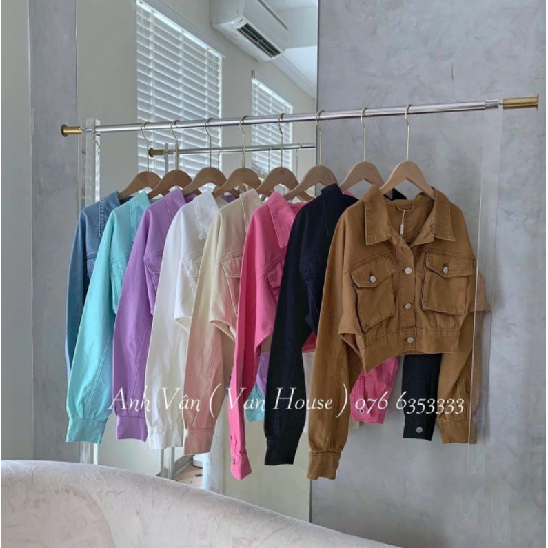 Áo khoác jean túi hộp hàng QCL1