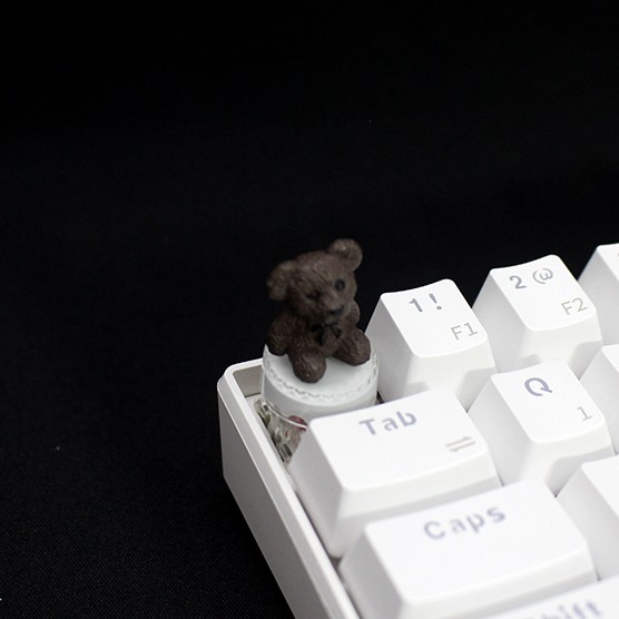 Keycap lẻ hình Gấu Teddy nhỏ siêu dễ thương( Keycap Artisan )