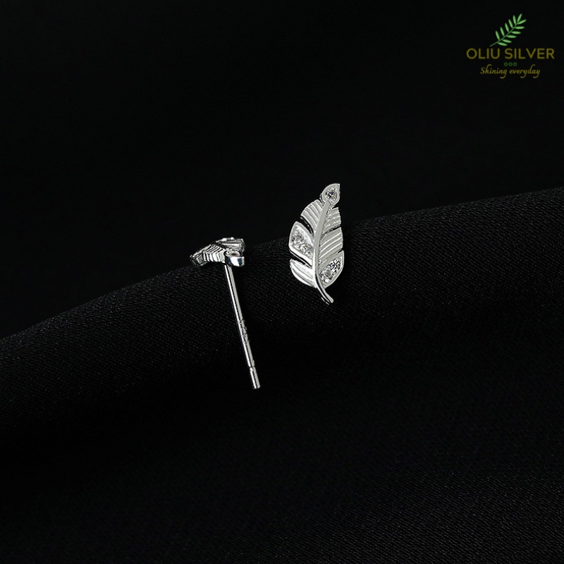 Bông Tai Bạc S925 Chiếc Lá Simply Leaf Xinh Xắn | Khuyên Tai Nữ Trang Sức Bạc Thời Trang