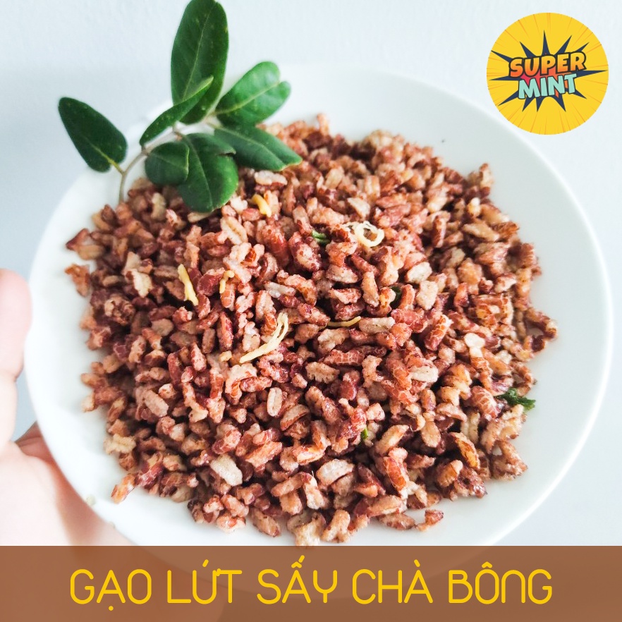 (loại đặc biêt) Gạo lứt sấy rong biển-gạo lứt sấy chà bông huyết rồng giòn thơm - nhẹ - nhiều 500g