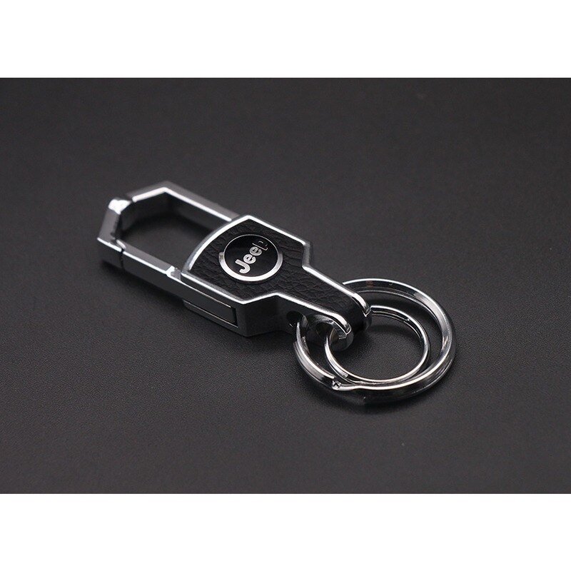 Móc Khóa Da Hình logo Xe Hơi Jeep 3D Độc Đáo