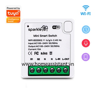 Module công tắc wifi tuya 16a hỗ trợ công tắc cơ mc16