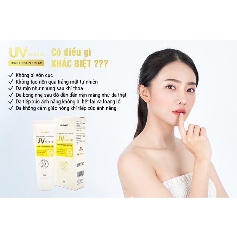 “Mẫu mới “ Kem Chống Nắng Sinh Học UV SHIELD Tuýp 50gr