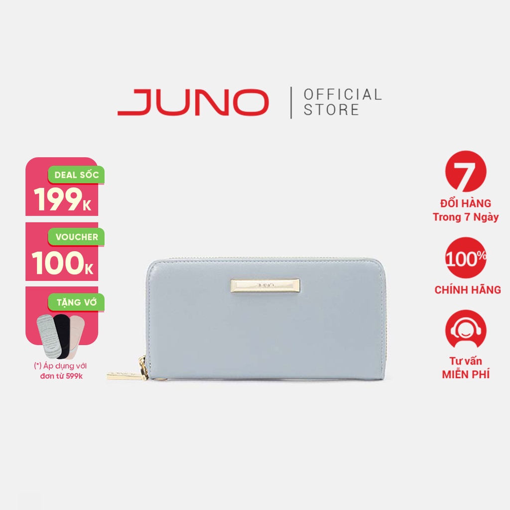 Ví Nữ Cầm Tay Thời Trang JUNO Phối Vân Da Cá Sấu VI149