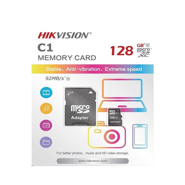 Thẻ Nhớ Micro SD Hikvision 128Gb Class 10 - Hàng Chính hãng | BigBuy360 - bigbuy360.vn