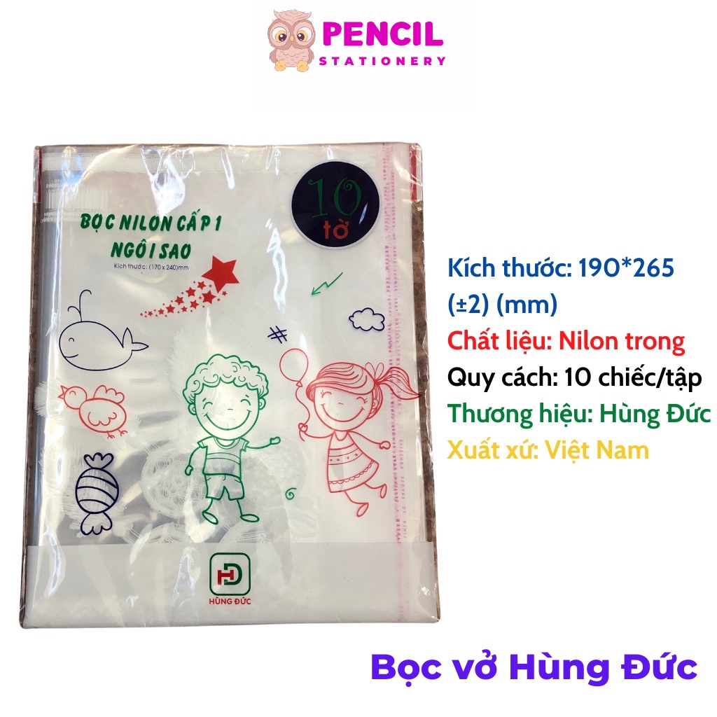 Túi Bọc Sách Bọc Vở Campus Hồng Hà Hùng Đức, Bọc Vở Ô Ly Kẻ Ngang Sách Giáo Khoa