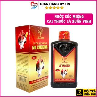 Nước Súc Miệng Cai Thuốc Lá No Smoking Xuân Vinh 400ml  💕 Cam Kết Hiệu Quả Sau 3-5 Ngày Sử Dụng
