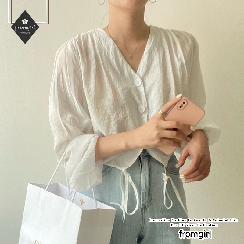 Áo Sơ Mi Cổ Búp Bê Tay Ngắn Dáng Rộng Thời Trang Mùa Hè Dành Cho Nữ 2022