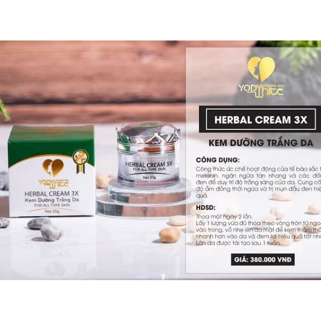 Kem dưỡng da Herbal Cream 3X