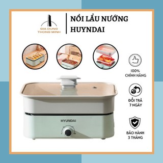 NỒI LẨU NƯỚNG HYUNDAI [Bảo hành 1 đổi 1] BẾP NƯỚNG ĐIỆN MINI ĐA NĂNG 2 IN 1 CAO CẤP