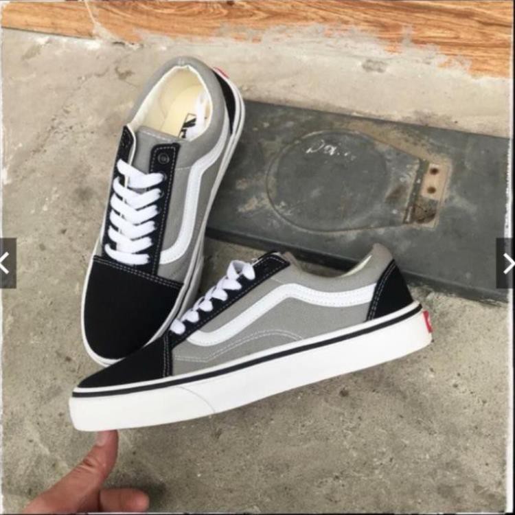 [Sale 3/3]Giày Vans Old Skool Xám Trắng, giày thể thao nam nữ đầy đủ tem/tag/mác FULLBOX [Sẵn Hàng] . ⁶ * _ '