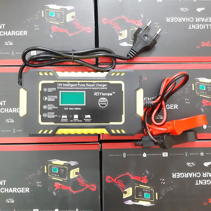 Sạc bình acquy 12V/6A 4Ah-100Ah TIANYE tự ngắt khi đầy chức năng bảo dưỡng phục hồi ắc quy bằng khử sunfat