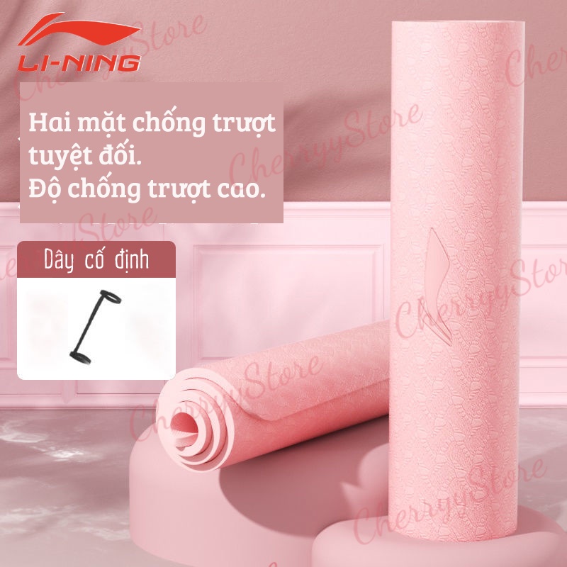 [Chính hãng] Thảm Tập Yoga TPE LiNing Cao Cấp - Thảm Tập Gym Yoga Chống Trượt - Thảm Tập Thể Dục Tại Nhà Nam Nữ