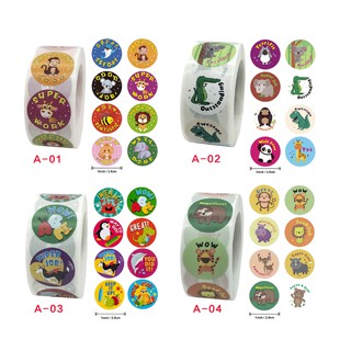 (Hàng Mới Về) Bộ 500 Miếng Dán Sticker Trang Trí Kiểu Động Vật Đáng Yêu Cho Học Sinh / Giáo Viên 4 Kiểu