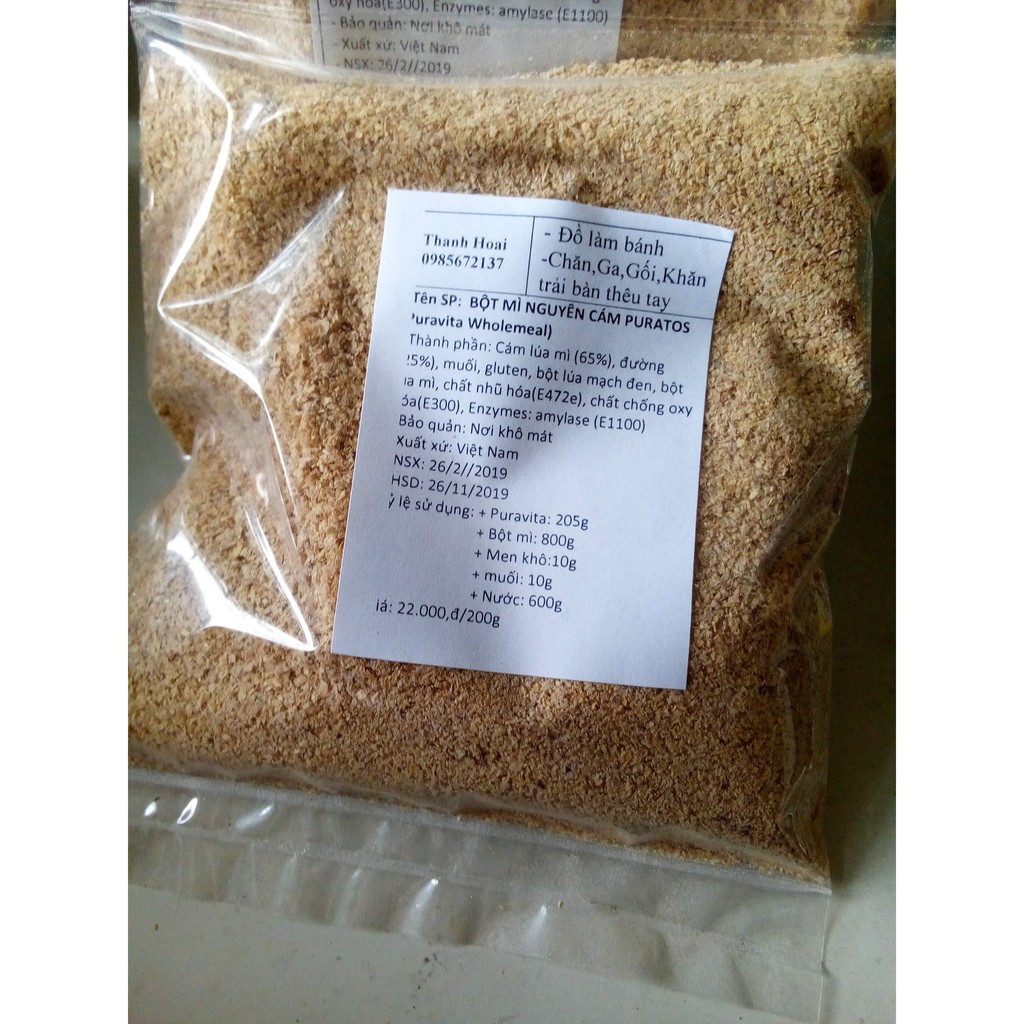 BỘT MÌ NGUYÊN CÁM PURATOS (Puravita Wholemeal)