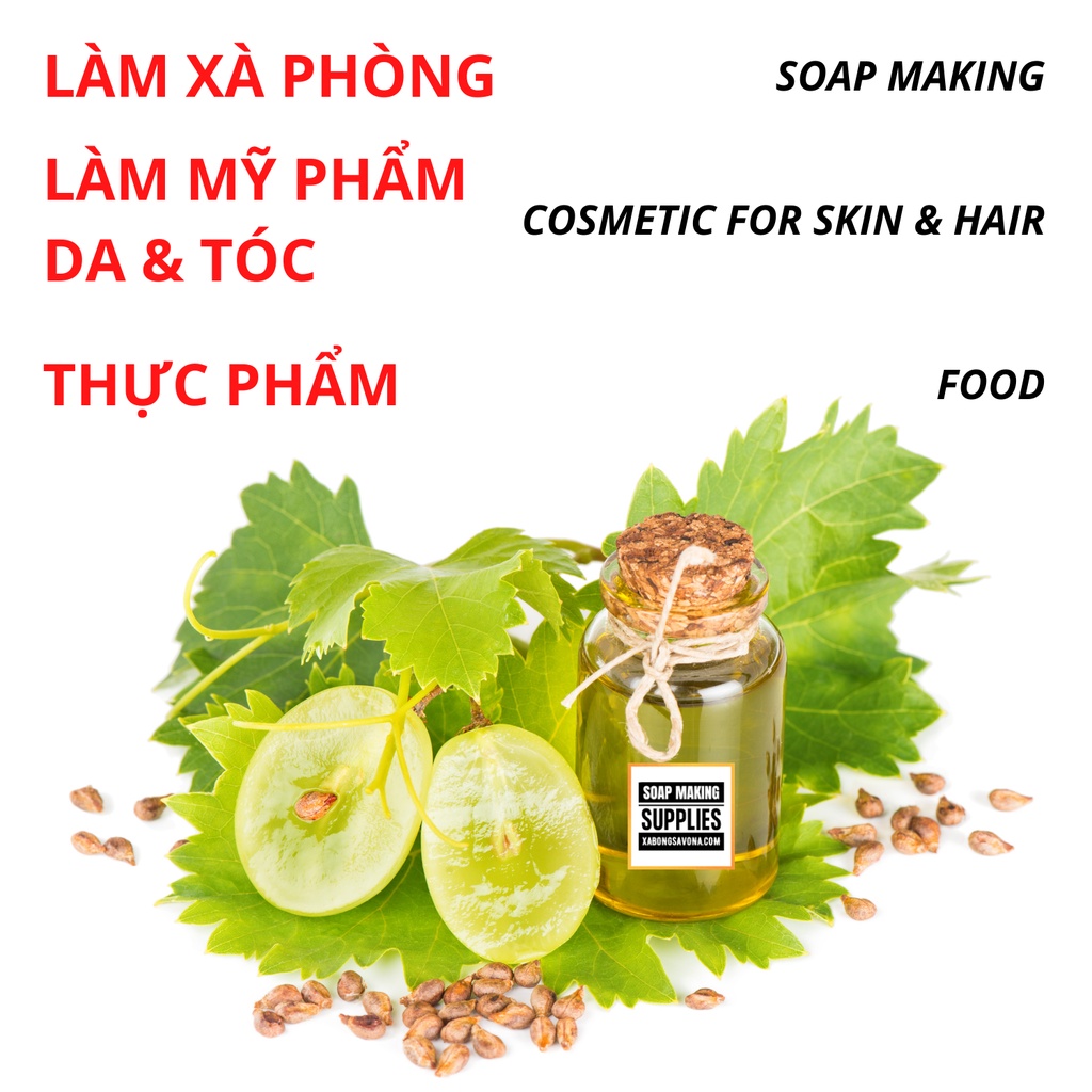 1L Dầu Hạt Nho Nguyên Chất 1 Lit - Extra Virgin Grape Seed Oil 1 Lit SavonA