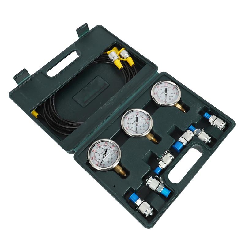 Set dụng cụ kiểm tra áp suất thủy lực với ống và đồng hồ đo