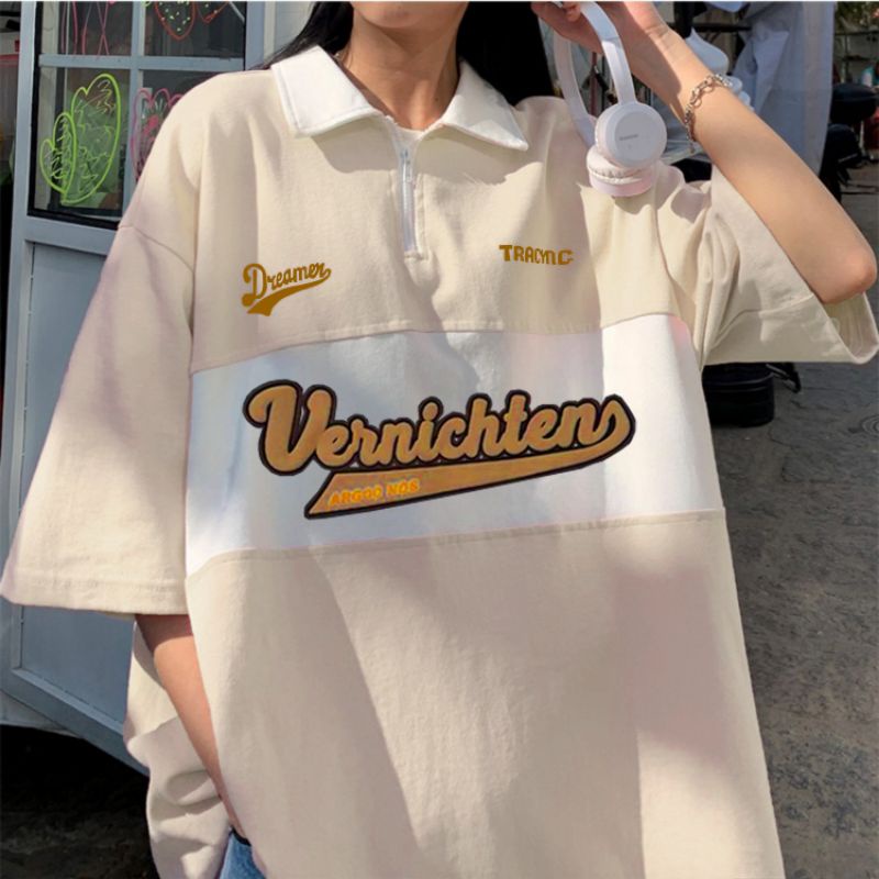 Áo Polo Khoá Kéo Vernichten Unisex Nam Nữ