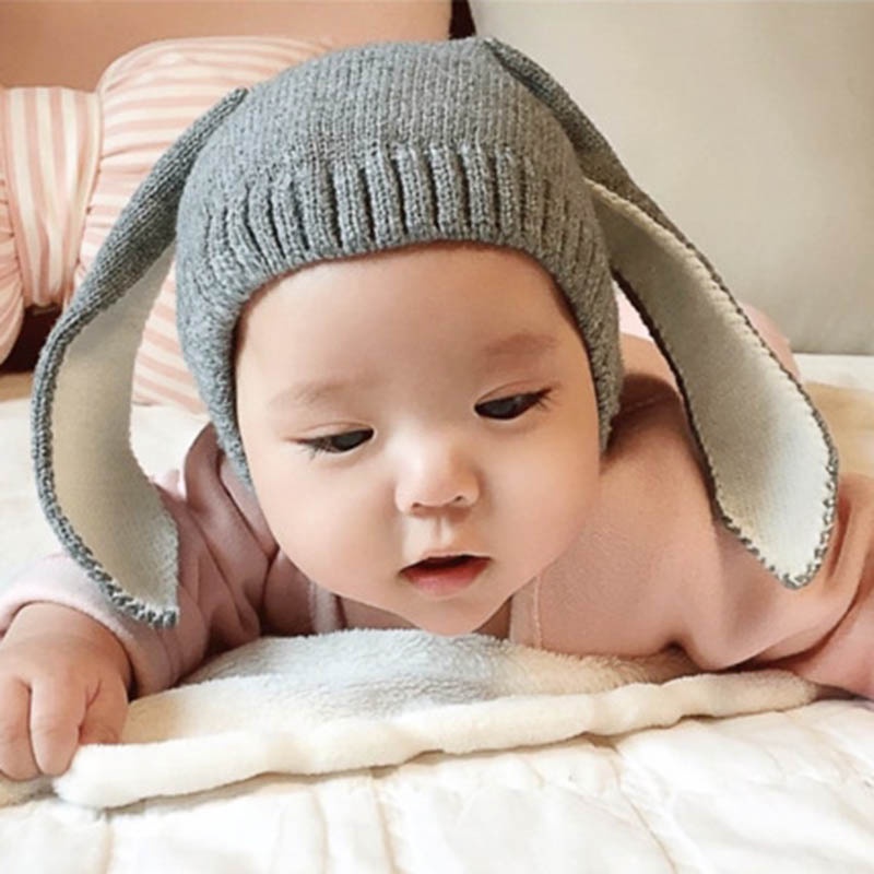 Mũ Len Tai Thỏ Dễ Thương Cho Bé Chụp Ảnh
