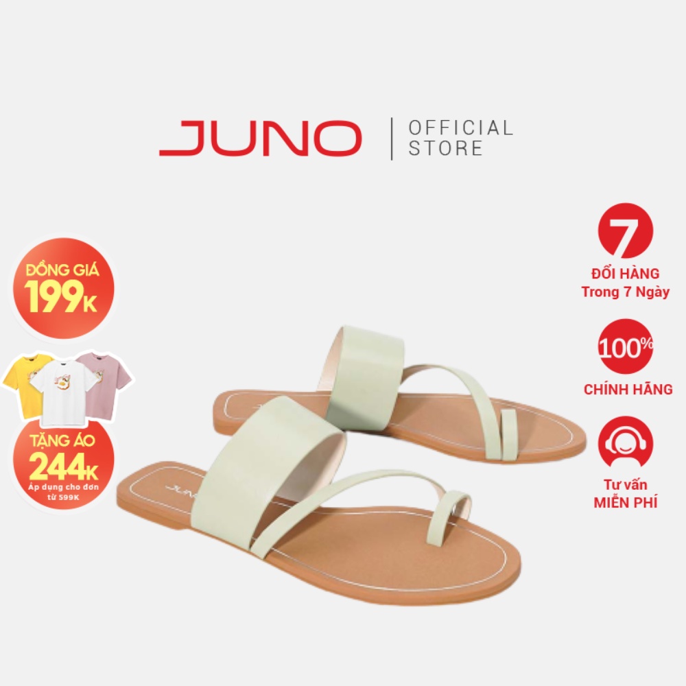 Dép Bệt Nữ Xỏ Ngón 1cm Thời Trang JUNO Quai Chéo Thời Trang SD01106