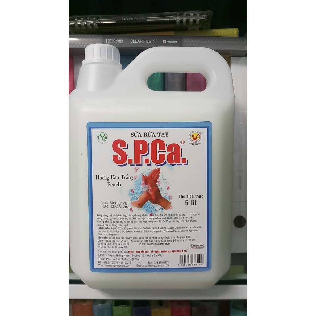 Nước rửa tay khử trùng S.P.Ca 5L