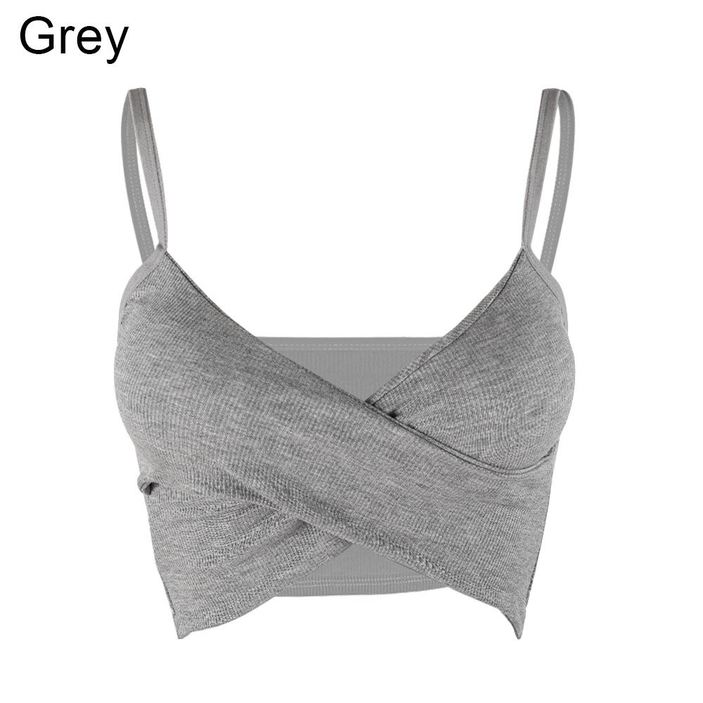 Áo Lửng Hai Dây Cổ Chữ V Có Đệm Ngực Gợi Cảm Cho Nữ